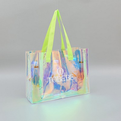 Holographic Clear Shopping Tote Bag