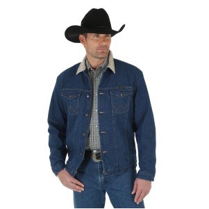 Wrangler® Men's Denim Blue Lined Denim Jacket