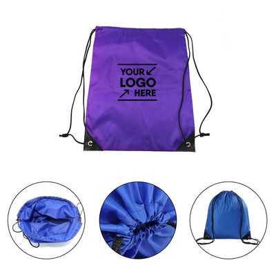 Lightweight & Durable 210D Polyester Drawstring Backpack