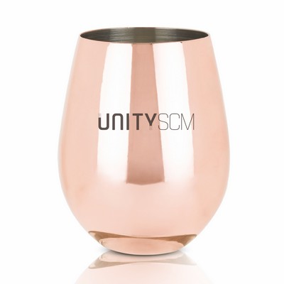 Copper Stemless Wine Glasses by Viski®