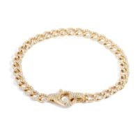 Jilco Inc. Curb & Cuban Yellow Gold Link Diamond Bracelet