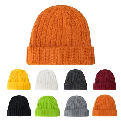 Acrylic Knit Beanie Hat