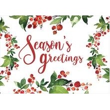 Watercolor Greetings Holiday Card