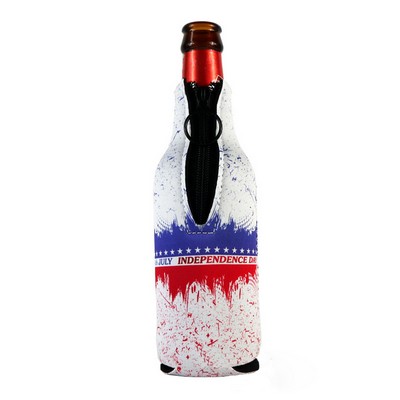 Beer Bottle Insulator Sleeve with Zipper