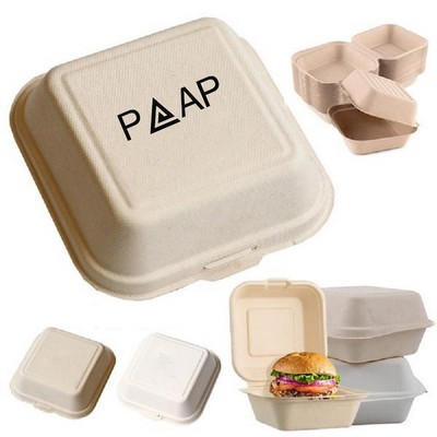 Printed Disposable Biodegradable Take Away Hamburger Boxes