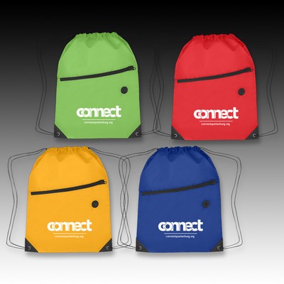 Drawstring Backpack w/ Zipper