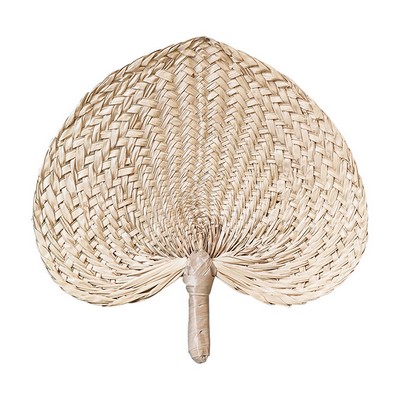 Ace Shaped Natural Woven Eco Palm Leaf Hand Fan