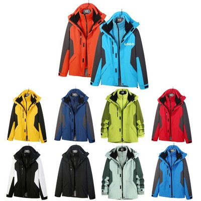 Waterproof Ski Jacket Hooded Windbreakers