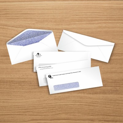 # 9 - Standard 1/0 PMS Window Envelopes with Security Tint