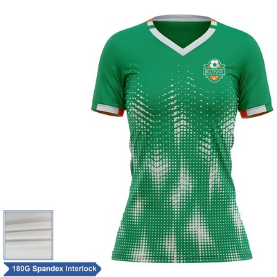 Women's Sublimation Soccer Jersey - 180G Spandex Interlock