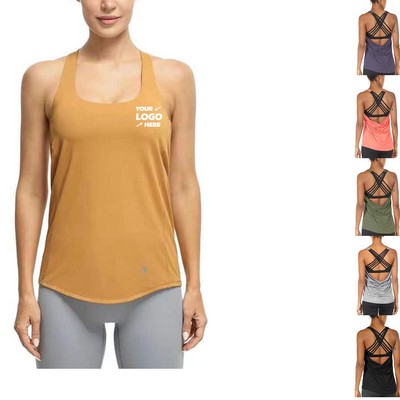 Women's Open Back Tank Tops With Bra