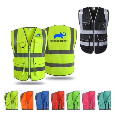 9 Pockets High Visiblity Volunteer Vest(Free shipping)