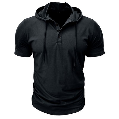 Custom Hooded Short-sleeved T-shirt XL