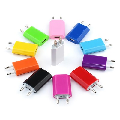 European USB Plug Adapter - Compact Travel Charger