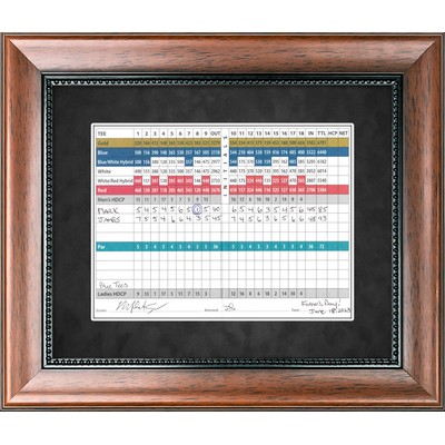 Angus (Walnut/Black) - Golf Scorecard Display 14"x12"