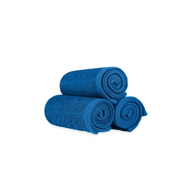 100% Ringspun Cotton Charcoal Royal Blue Dyed Hand Towel w/Dobby Hem