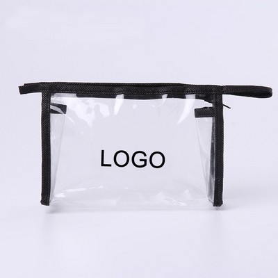 Vinyl Cosmetic Bag w/Non-Woven Edge