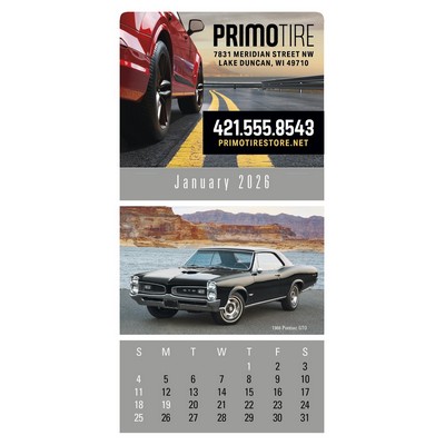 4C Press-N-Stick Header Cruisin? Cars Calendar (13-Month)