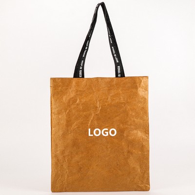 Waterproof Reusable Tyvek Work Tote Bag w/Woven