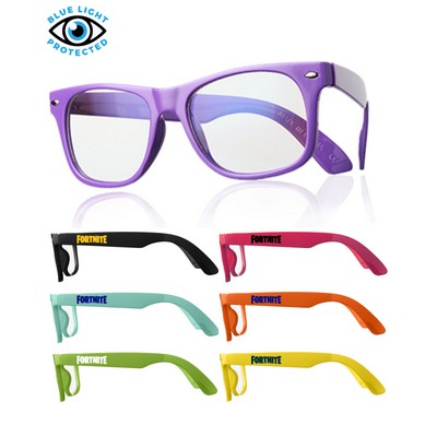 Union Printed - Youth Malibu Uv400 Kids Size Eyeglasses - Blue Light Blocking - 1-Color Logo