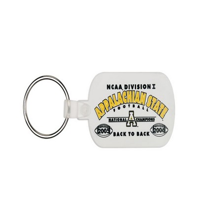 Standard Rectangle Soft Plastic Key Chain (2" x 1 3/8")