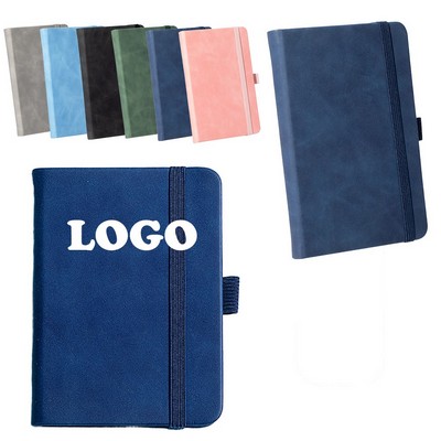 A6 Hardcover Pocket Notebook with Pen Holder