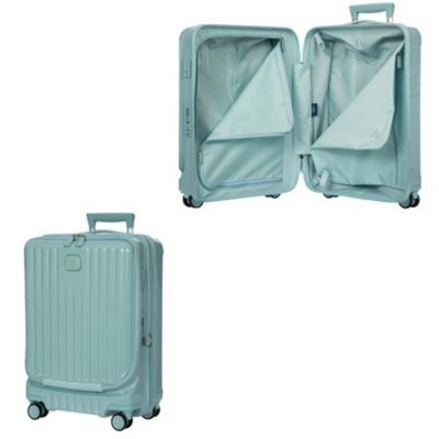 21'' Bric's Positano Expandable Light Blue Spinner Luggage w/Pocket