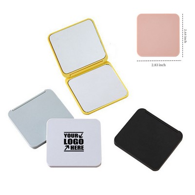 Double Side Mini Square Folding Mirror