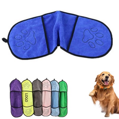 Microfiber Bath Towel for Small Dog