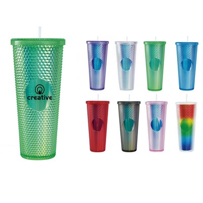 24oz Studded Tumbler With Straw