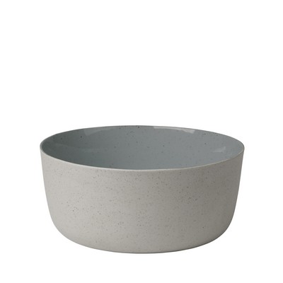 blomus Sablo Large Stone Gray Ceramic Stoneware Serving Bowl