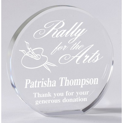 Apollo Circle Crystal Award, 6" Dia