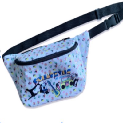 RPET Sublimation Waist Bag - Style 3 w/ 3 Zippers - 600D