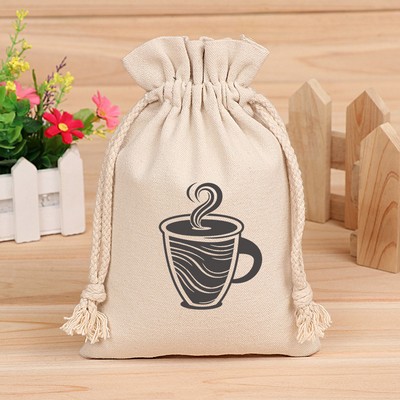 Custom 6" X 9" 8 Oz Cotton Canvas Cloth Drawstring Bags Jewelry Wedding Candy Gift Bags