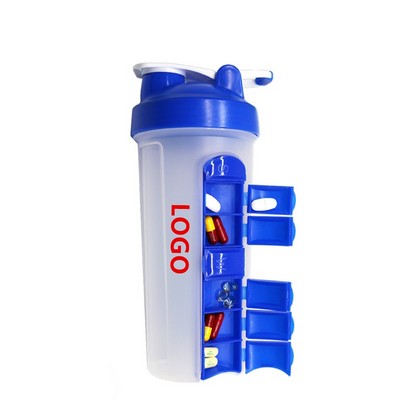 700ml 2 in 1 Pill Box Cup 7 Days Planner