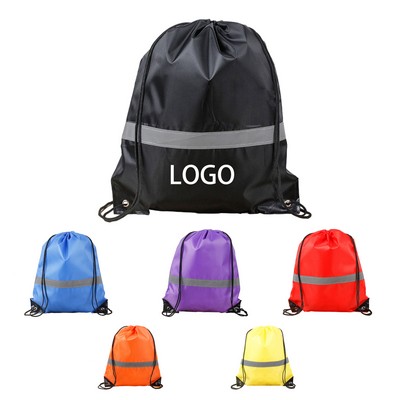 Reflective Drawstring Backpack