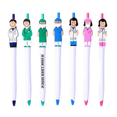 Novelty Doctor And Nurse Cartoon Shape Ballpoint Pen