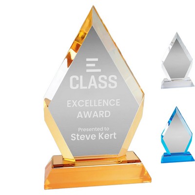 7" Prismatic Frosted Base Diamond Award