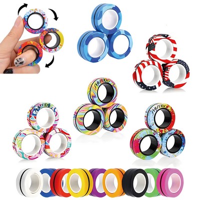 3 Pcs Magnetic Rings Fidget Toy Set