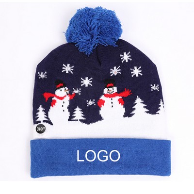 Children Holiday LED Beanie Hat