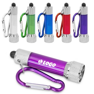 Portable Mini Aluminum Flashlight 3 LED Keychain Light