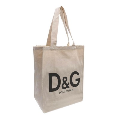 8 Oz. Screen Printed Cotton Canvas Grocery Tote Bag