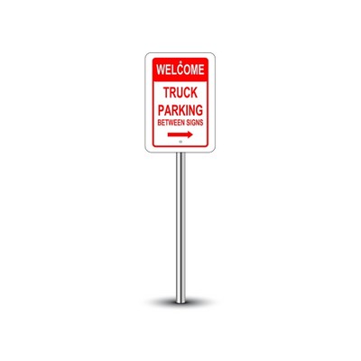 Reflective Truck Parking Only Signs (1ft x 1ft) SQFT