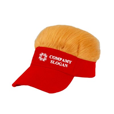 100% Cotton Trump America 2024 MAGA Cap with Hair for Campaign