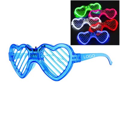 LED Party Heart Flashing Glasses