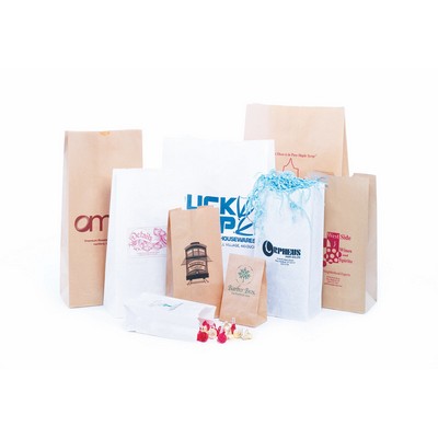 Flat Bottom S.O.S. Natural Kraft Paper Bags (6"x 3-7/8"x 11")