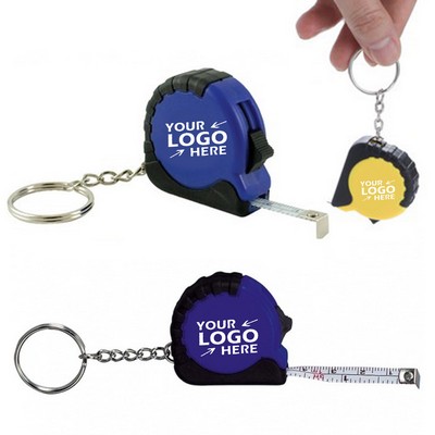 Custom Mini Grip Tape Measure Keychain - 3.25'