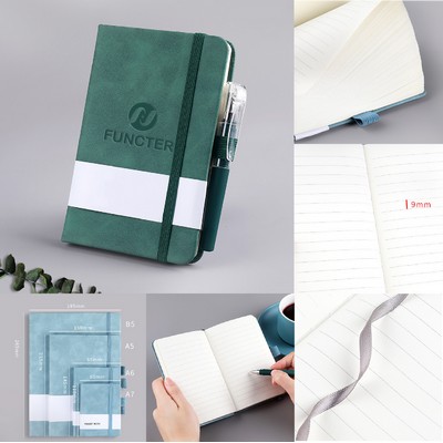 A6 Soft Touch Journal Notebook College Ruled Journal w/Pen Loop Elastic Closure Lined Writing Notebo