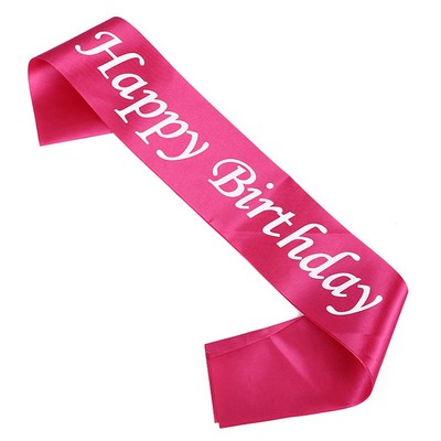 Custom Satin Sash For Party Decorations