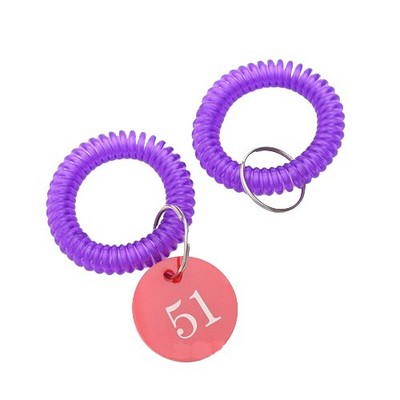 EVA Bracelet Wrist Coil w/Tag Keyring